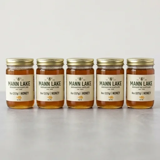 Mann Lake 8oz Honey Jars with Lids