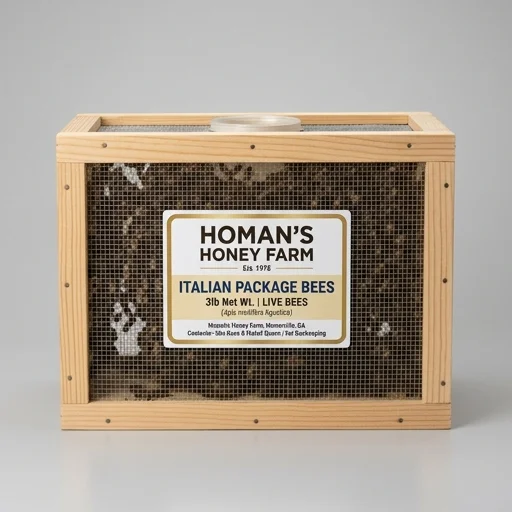 Homan's Honey Farm Italian Package Bees 3lb